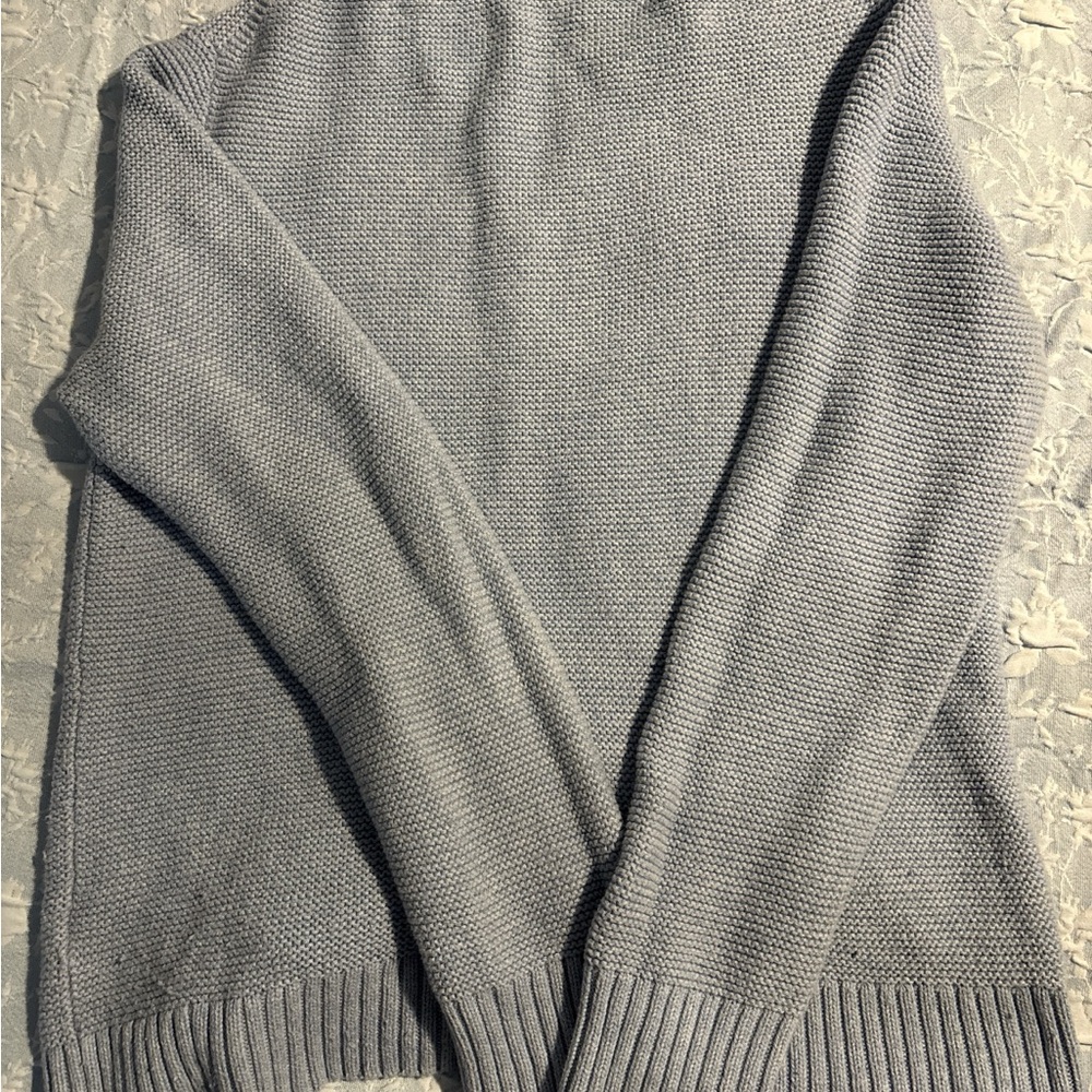 J. Crew light blue/Gray Crew Neck Sweater - Picture 4 of 4